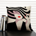 Ljojo Linen Cushion Cover in Black and White for Chic Home Decor