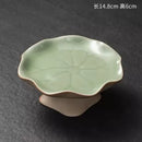 Ljojo Lotus Leaf Dish: New Chinese Style Dim Sum Tea Snack Dry Fruit High-Foot Plate