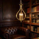 American All-copper LED Pendant Chandelier for Hotel Villa, Classical Art Lighting by Ljojo