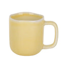Ljojo 440ml Ceramic Coffee Mug with Handle, Solid Color Irregular Cup Home Breakfast Oat Cup