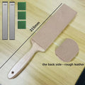 2026 Portable Knife Sharpening Stone - Aluminum Base Polishing Leather Strip - Kitchen Sharpening System by Ljojo