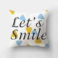 Blue Elk Geometric Pillow Case Cover by Ljojo - Fresh Animal Print Home Decoration