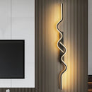 LED Wall Sconce Light 80/100CM Long Strip Bedroom Decor Irregular Black Lamp Ljojo