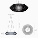 Modern Geometric Restaurant Fabric LED Pendant Lights Minimalist Industrial Chandelier by Ljojo
