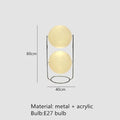 Ljojo Modern Acrylic Floor Lamp Chrome Metal White Round Ball Minimalist Style