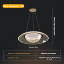 Ljojo Modern Circular Pendant Light Fixture for Minimalist Bedroom and Living Room Decor