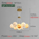 Nordic Round Glass Lamp Chandeliers - Postmodern Bedroom Living Room Lusters by Ljojo