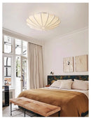 Minimalist Silk Led Ceiling Lamps for Bedroom | Creative Round Ceiling Light by Ljojo