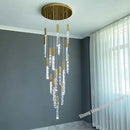 Ljojo Luxury Crystal LED Chandelier for Staircase Living Room