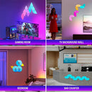 LED Triangular Quantum Lamp RGB Smart Tuya APP Sound Pickup Rhythm Atmosphere Light for Game Room by Ljojo