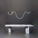 LED Pendant Lamp Modern Linear Ceiling Light Fixture for Bedroom Dining Room by Ljojo