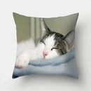 Cute Cat Print Cushion Cover for Sofa Decor by Ljojo
