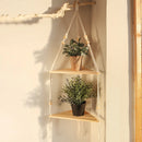 Ljojo™ Triangle Wooden Wall Shelves 1/2/3-Tier Boho Rustic Home Decor
