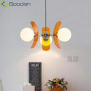 Ljojo Japanese Wabi-Sabi Retro Acrylic LED Pendant Light Flying Saucer Chandelier