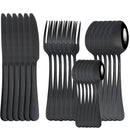Black Stainless Steel Cutlery Set for Family Parties by Ljojo