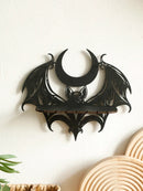 Ljojo™ Gothic Bat Moon Wall Shelf Crystal Holder Goth Home Decor
