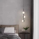 Ljojo LED Glass Ball Chandelier: Modern Minimalist Dining Room Hanging Lamp