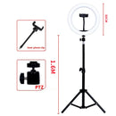 Dimmable LED Selfie Ring Fill Light with Tripod Stand for Makeup Video Live | Ljojo