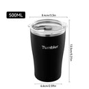 Ljojo 500ml Stainless Steel Thermal Coffee Mug Insulated Water Cup Double Wall Drinkware