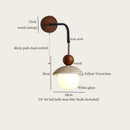 Ljojo LED Wall Sconce Lamp, Nordic Modern Design, Adjustable Yellow Travertine Light for Living Room