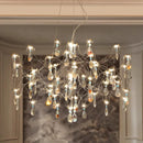 Luxury Blue Crystal Chandelier LED Pendant Light Modern Art Design Ljojo