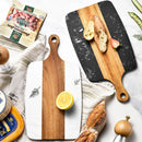 Ljojo Marble Splice Acacia Wood Chopping Board for Cheese Bread Charcuterie