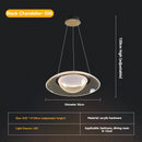 Ljojo Modern Circular Pendant Light Fixture for Minimalist Bedroom and Living Room Decor