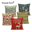 Elk Snowflake Santa Claus Gloves Christmas Pillowcase by Ljojo
