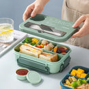 Ljojo 1300ML 4Grids Lunch Box: Tabieware, Microwavabie, Dishwasher Safe Bento Box