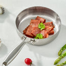 Ljojo 304 Stainless Steel Non-stick Frying Pan Wok for Gas Stove Induction Saucepan