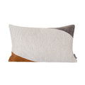 Ljojo Luxe Orange Gray Stitch Pillow for Stylish Living Room Decor