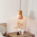 Ljojo Retro Nordic Yellow Travertine Pendant Lamp for Bedroom Bar Dining Room