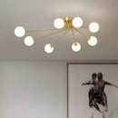 Nordic Glass Led Ceiling Light Modern Gold Magic Bean Bedroom Lamp by Ljojo