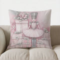 Ljojo Merry & Bright Ballet Girl Pillow Cover for Sofa, Bedroom, Car