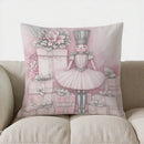 Ljojo Merry & Bright Ballet Girl Pillow Cover for Sofa, Bedroom, Car