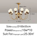 Modern Glass Ball LED Chandelier | Living Dining Room Kitchen Pendant Lights by Ljojo
