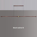 LED Black Walnut Pendant Lamp 220cm Modern Nordic Hanging Light by Ljojo