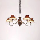 French Glass Chandelier for Living Room with Industrial Style Pendant Light by Ljojo