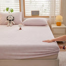 Ljojo 2025 Warm Fleece Fitted Sheet Set, Cozy Mattress Cover & Pillowcase, 3D Flower Design