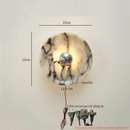 Ljojo Marble LED Wall Lights: Modern Minimalist Bedroom Kitchen Decor