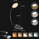 Ljojo LED Clamp Book Lamp USB Plug Dimming Night Light Wedding Bedroom Study