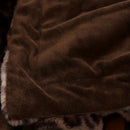Ljojo Leopard Print Faux Fur Throw Blanket, Cozy Retro Style Luxe for Couch & Bed