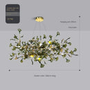 Ljojo Luxury Glass Gingko Leaf Chandelier for Home Decor