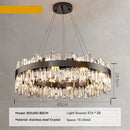 Ljojo Gold Rectangle Crystal Chandelier for Dining Room | Modern Kitchen Island Ceiling Light