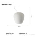 Ljojo Milky Glass Cocoon Pendant Light - Elegant Lighting Fixture for Various Spaces