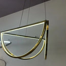 Modern LED Semi Circular Pendant Light Chandelier by Ljojo - High-end Steel Home Decor Fixture