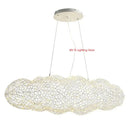 Iron Mesh Cloud Pendant Light Industrial Loft Chandelier for Bedroom Staircase Corridor by Ljojo