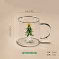 Ljojo 3D Animal Glass Cup, 350ml, Christmas Theme, Cartoon Animal Shape