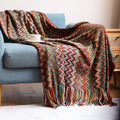 Ljojo Lightweight Knitted Throw Blanket with Tassels