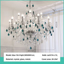 French Romantic Crystal Chandelier Pink E14 Pendant Light for Living Room by Ljojo